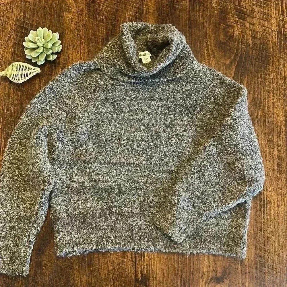 William Rast | Soft Brown & Gray Marled Turtleneck Sweater